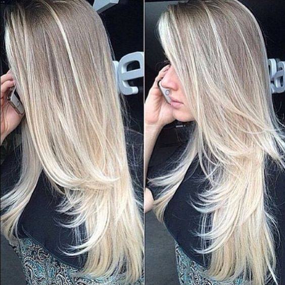 Blonde Balayage with Sleek Layers