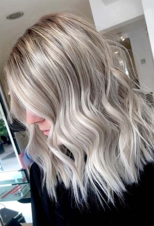 Cool Platinum Balayage Waves