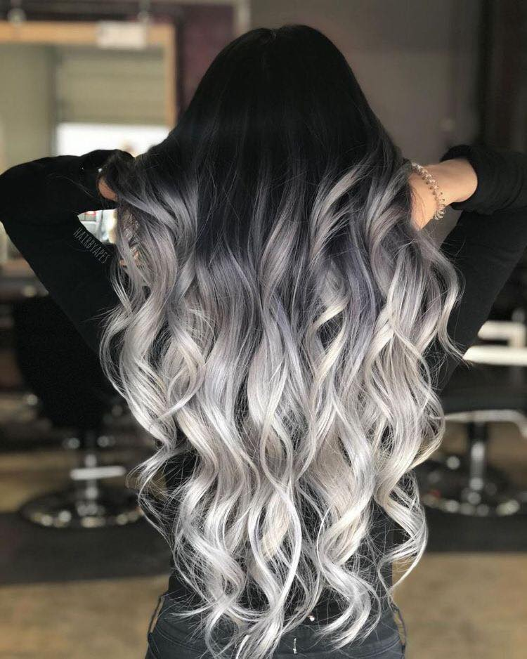 Silver Ombre Balayage Waves