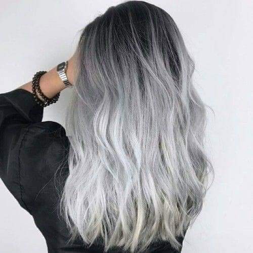 Icy Silver Balayage