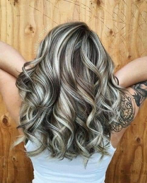 Ash Blonde Balayage Curls