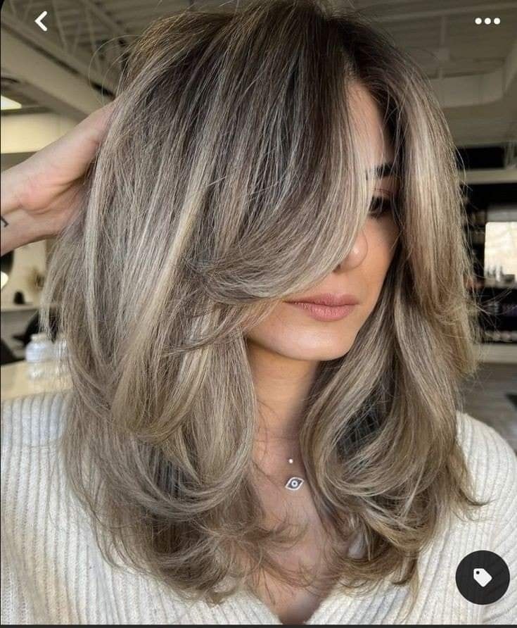 Warm Ash Balayage Layers