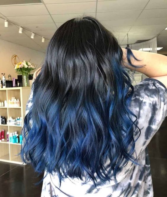 Blue Balayage Waves