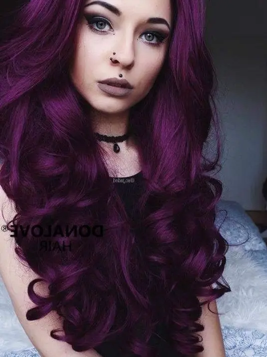 Deep Plum Balayage Hairstyle