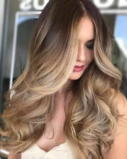 Honey Blonde Balayage Hairstyle