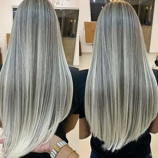 Icy Blonde Balayage Hairstyle