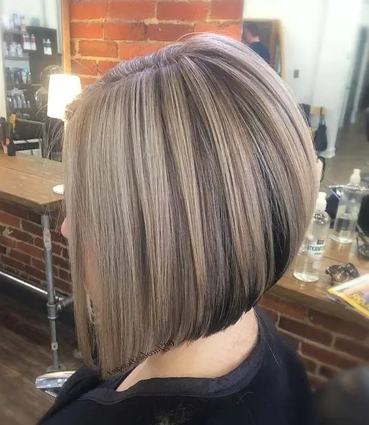 Platinum Blonde Balayage Bob Hairstyle