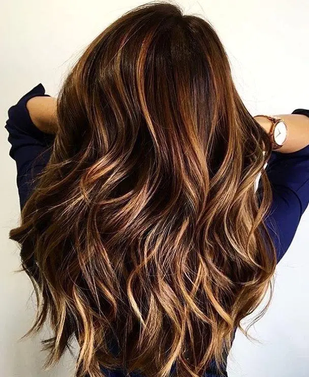 Warm Caramel Balayage Hairstyle