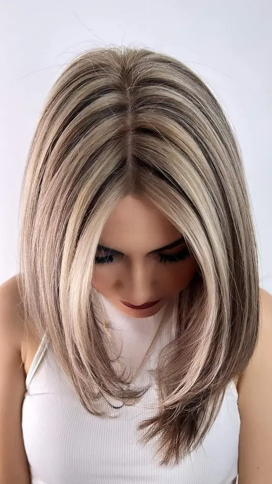 Icy Blonde Balayage Hairstyle