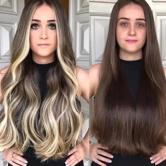 Dramatic Transformation with Balayage Hairstyle