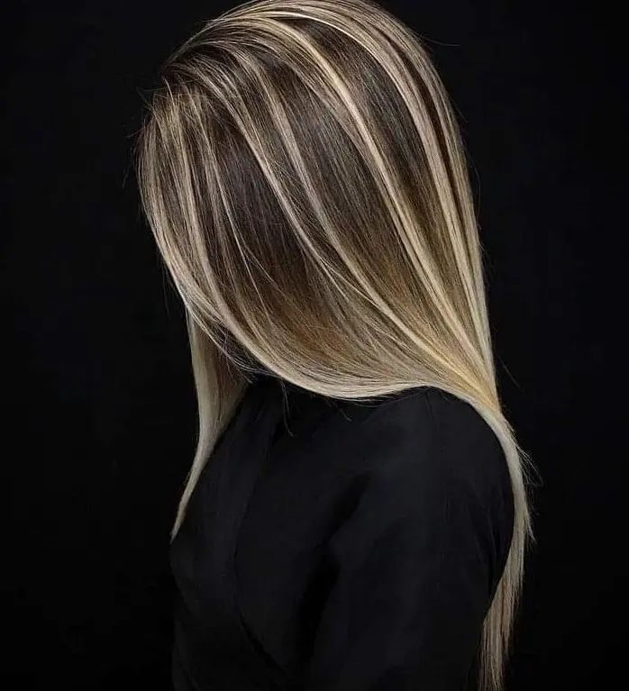 Sleek Ash Blonde Balayage Hairstyle