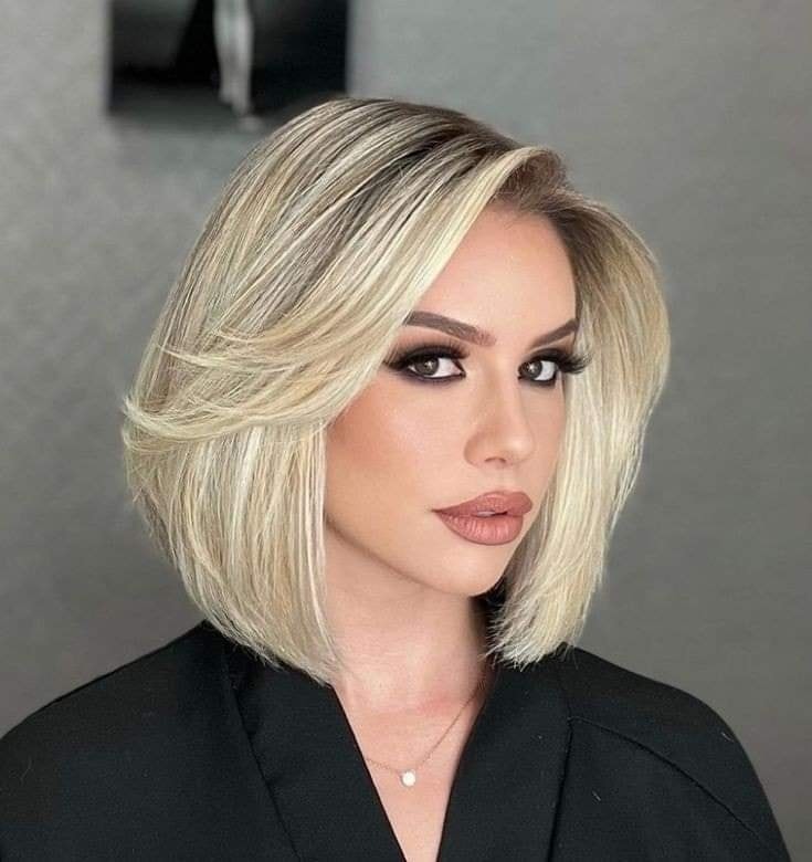 Layered Bob with Side Part