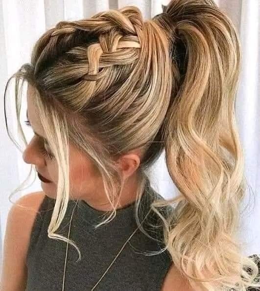 Braided Ponytail with Volume