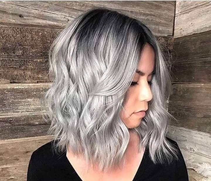 Silver Waves with Middle Part