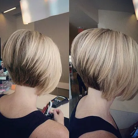 Stacked Blonde Bob Hairstyle