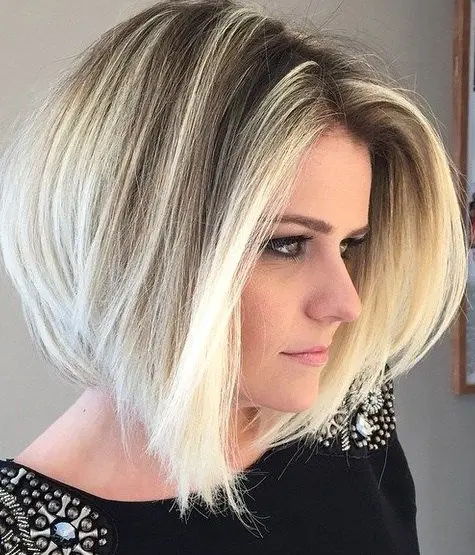 Blonde Bob with Highlights Hairstyle