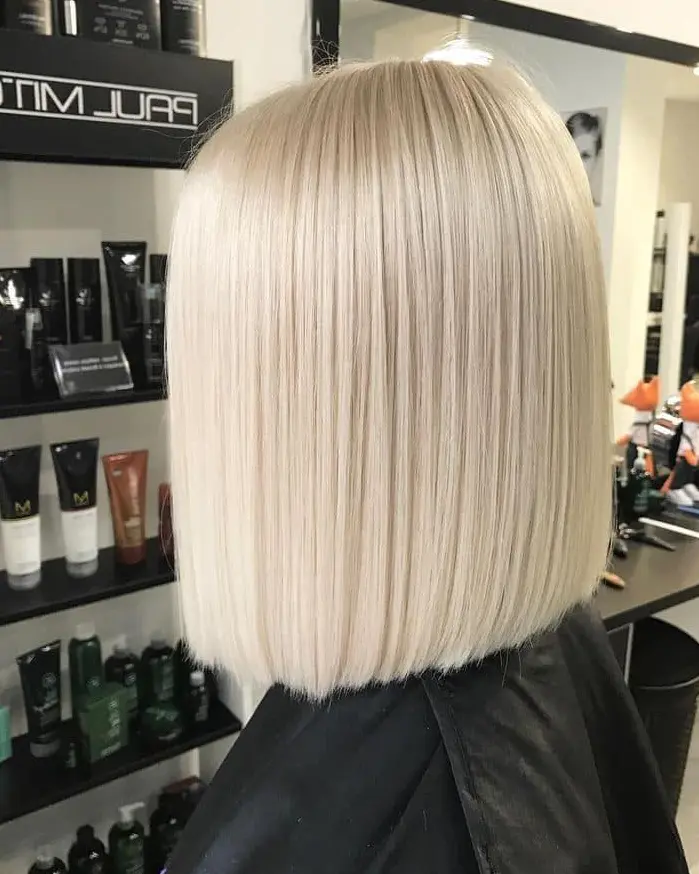 Classic Blonde Blunt Cut Hairstyle