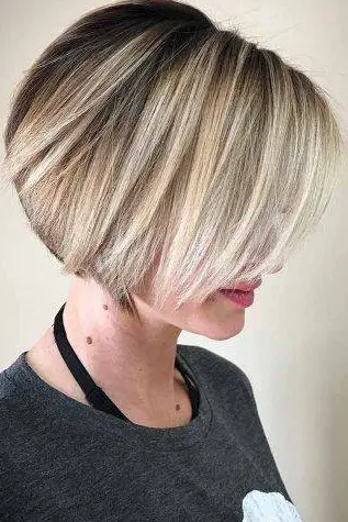 Layered Blonde Bob Hairstyle