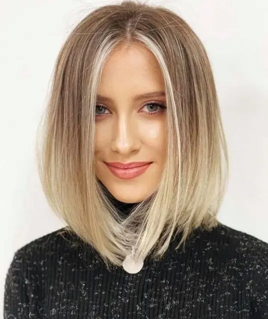 Soft Ash Blonde Bob with Layers Hairstyle