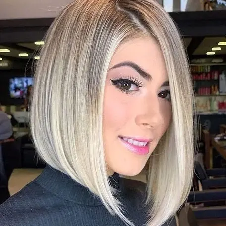 Classic Blonde A-Line Bob Hairstyle