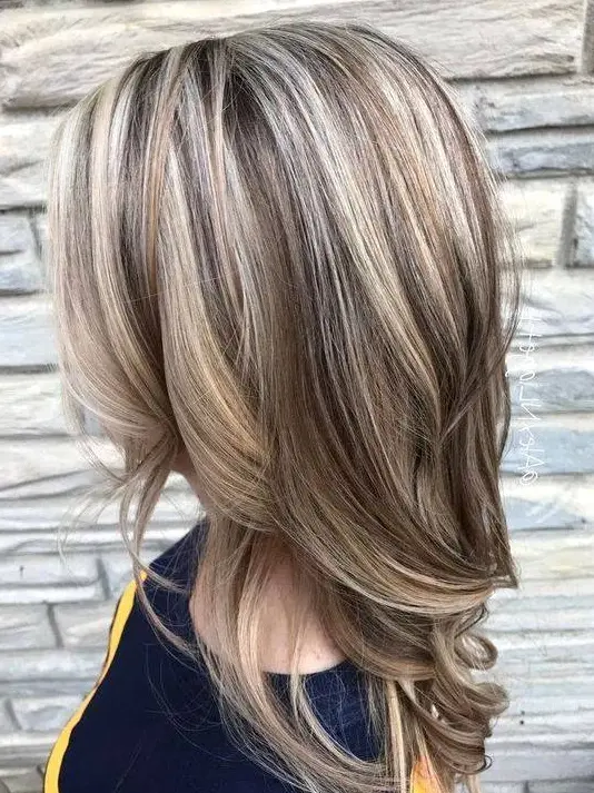 Textured Blonde Layers with Highlights Hairstyle