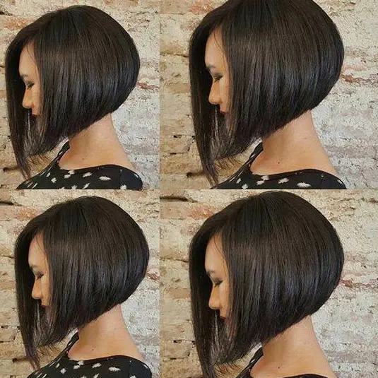 Angled Bob with Layered Back Hairstyle