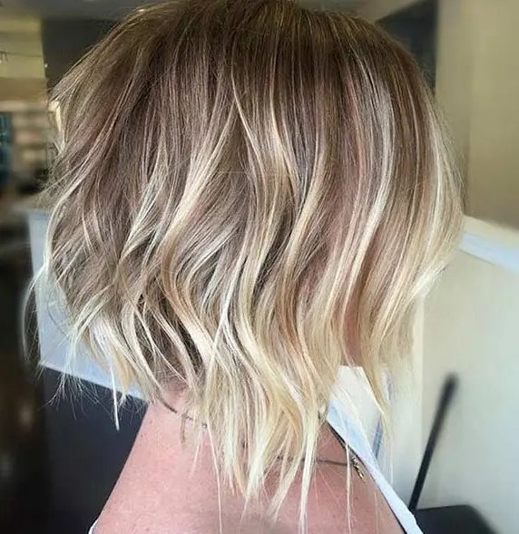 Textured Blonde Bob