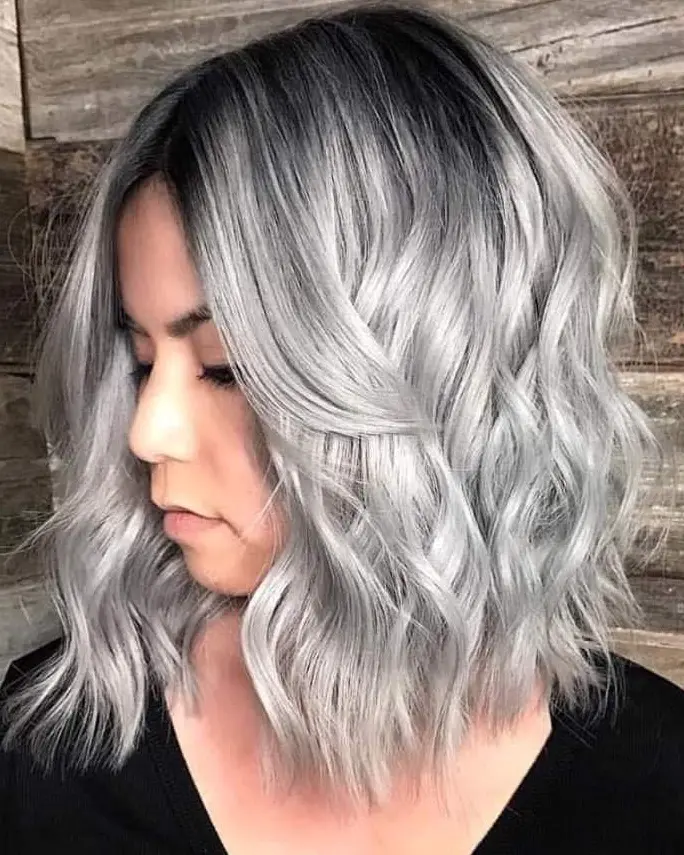 Ash Blonde Bob with Layers Hairstyle