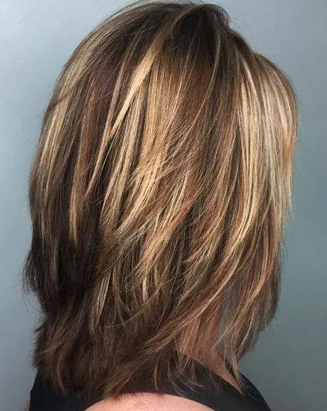 Layered Bob with Highlights Hairstyle