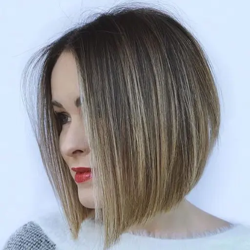 Angled Bob with Ombre Hairstyle