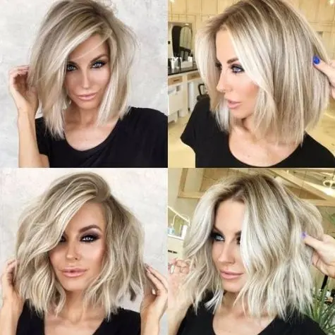 Textured Blonde Bob Hairstyle