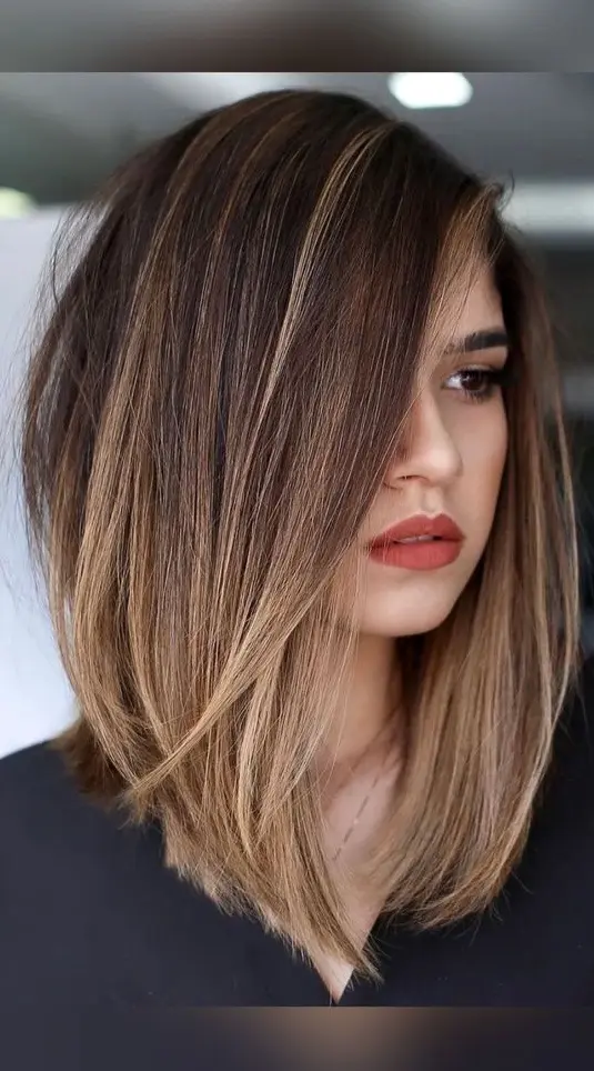 Caramel Balayage Bob Hairstyle