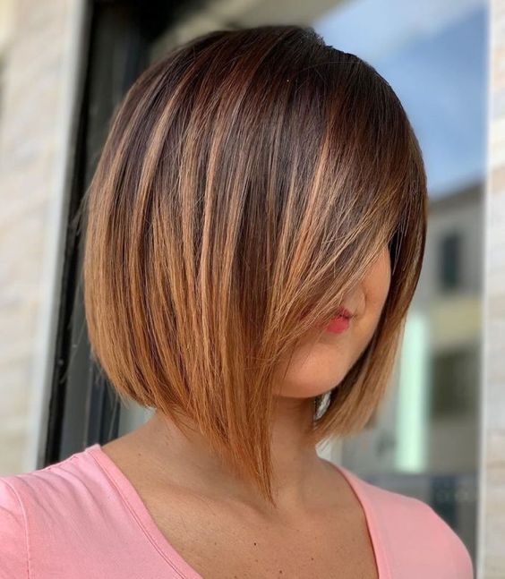 Asymmetrical Ombre Bob