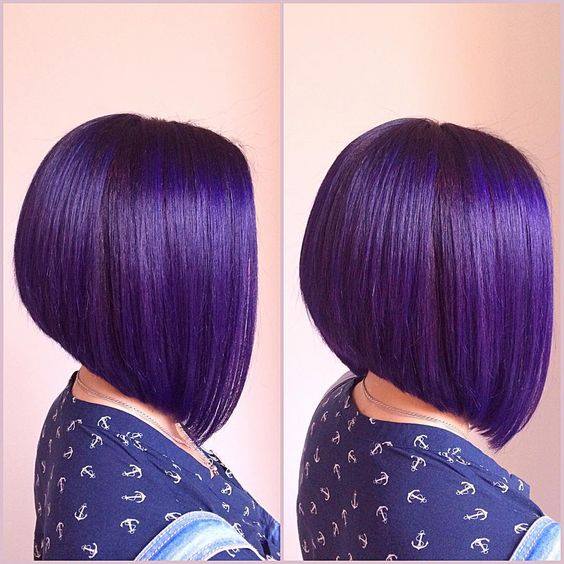 Purple Angled Bob