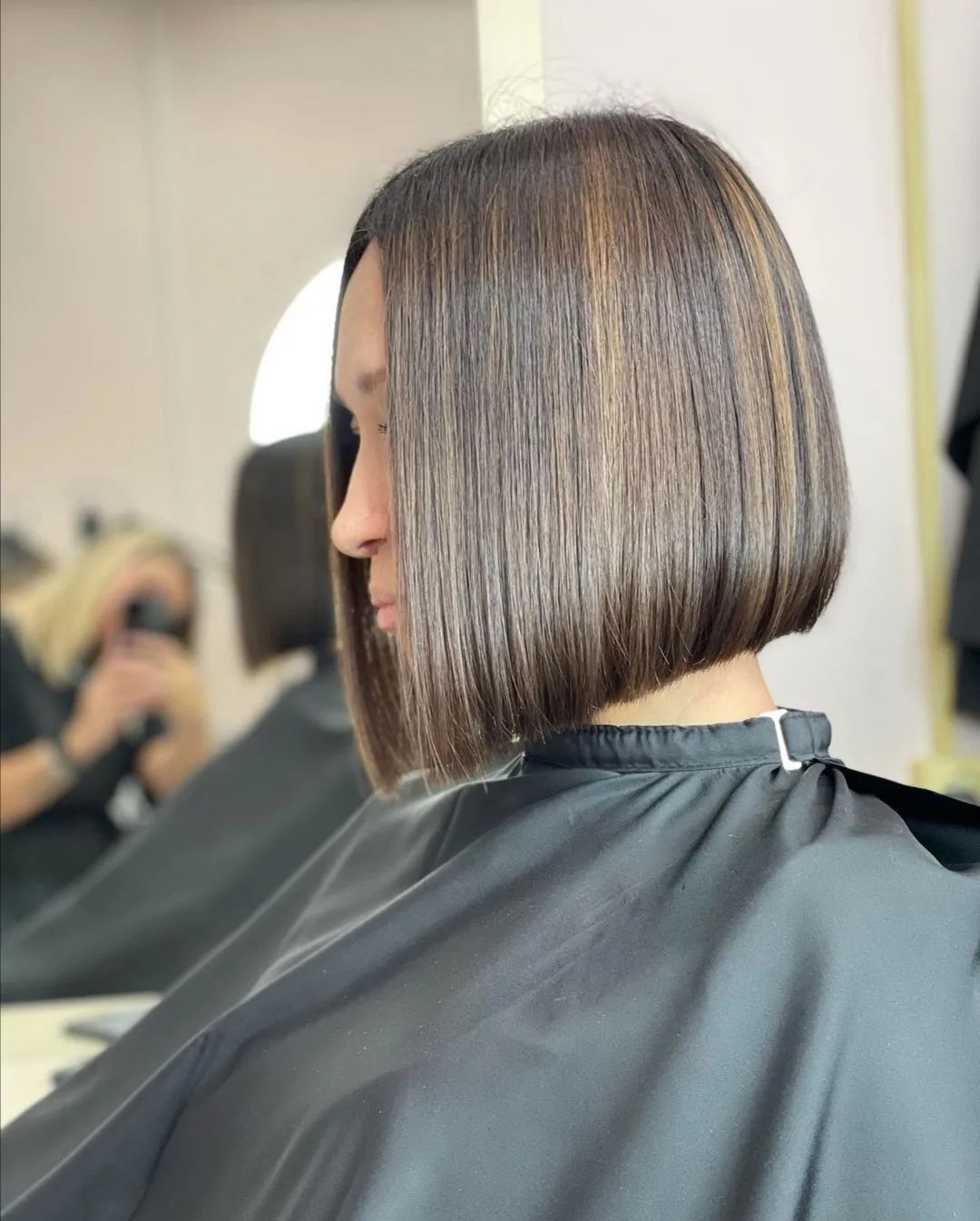 Modern Blunt Bob with Highlights