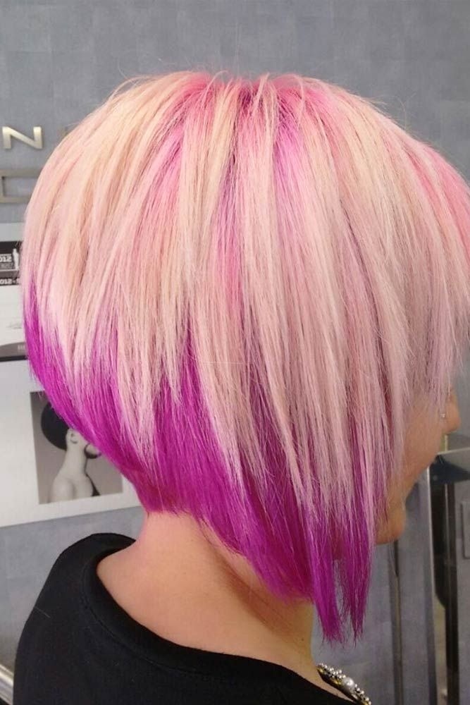 Pink and Blonde Bob