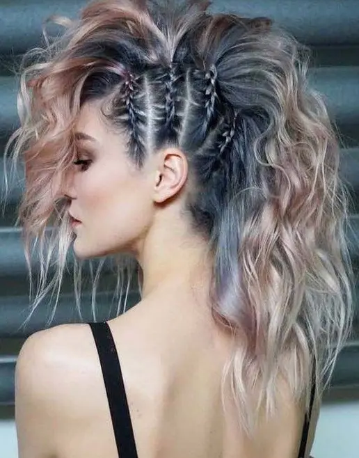 Edgy Braided Mohawk Hairstyle