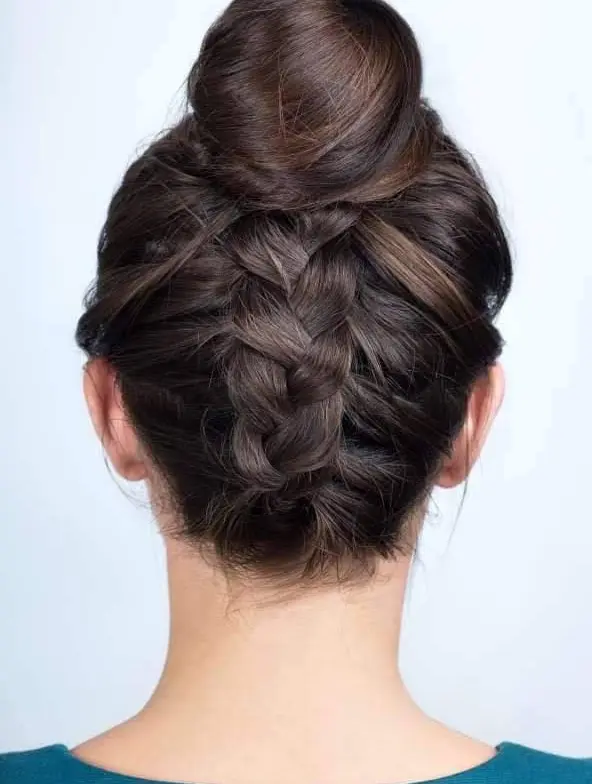 Braided Top Knot Hairstyle