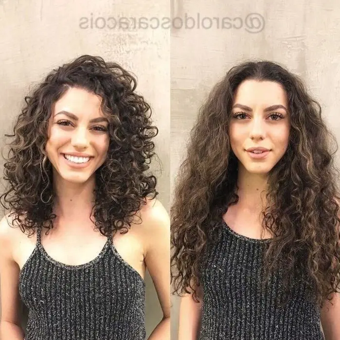 Voluminous Curly Hair Hairstyle