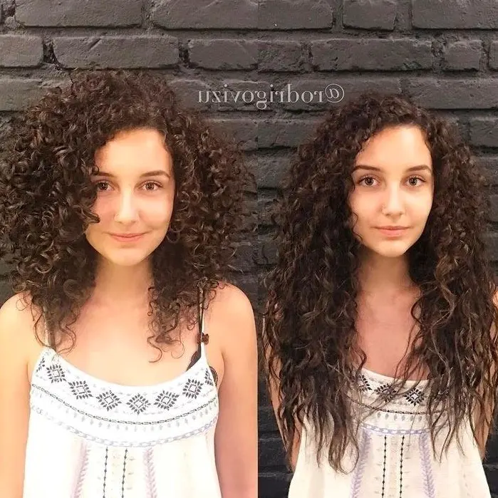 Curly Transformation Hairstyle