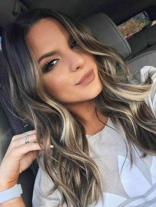 Ash Brown Balayage Hairstyle