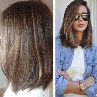 Ash Brown Shoulder-Length Hair