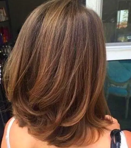 Layered Light Brown Bob Hairstyle