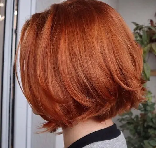 Soft Copper Bob Hairstyle