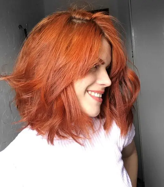 Bright Copper Bob Hairstyle