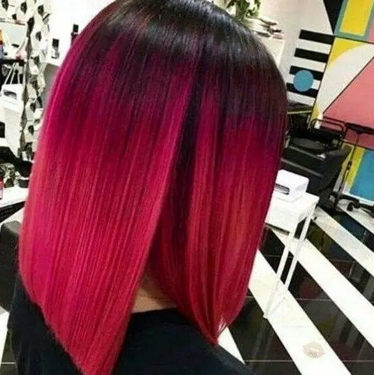 Bright Red Ombre