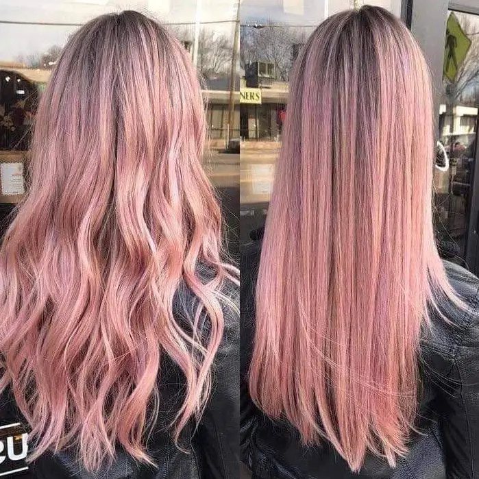 Long Rose Gold Waves