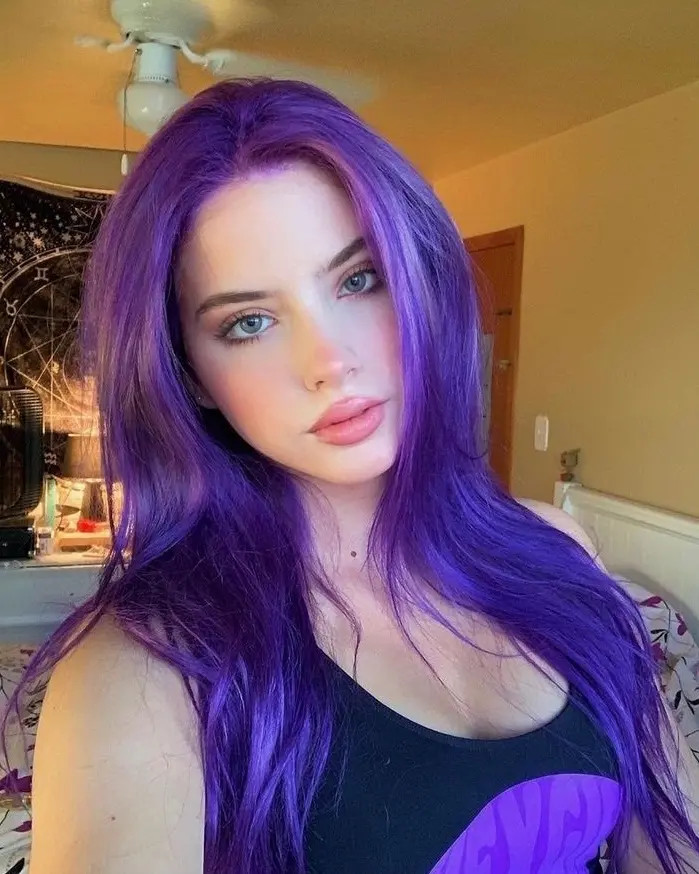 Vivid Purple Long Hair