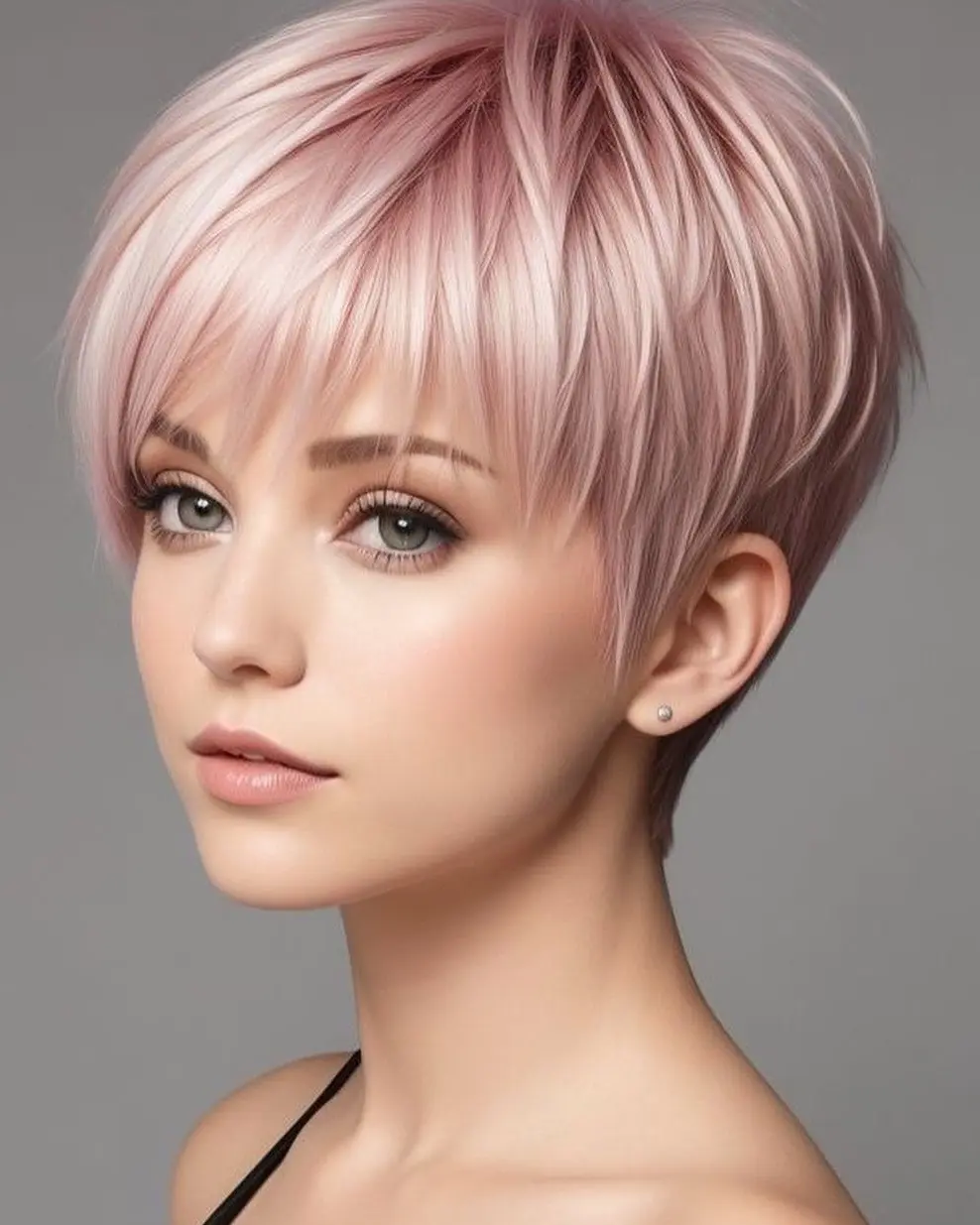 Rose Gold Pixie Cut