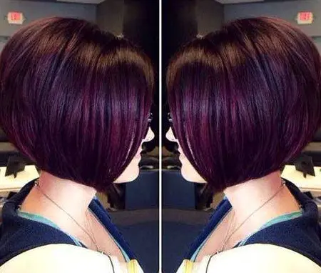 Rich Burgundy Bob Hairstyle